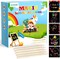 Rainbow Mini Scratch Art Notes for Kids – 125 Scratch Paper Cards with 5 Wooden Stylus – Arts & Crafts Party Favors, Easter Basket Stuffers, Birthday Gift for Girls & Boys (Rainbow) 3.5 x 3.5 x 1.5 inches
